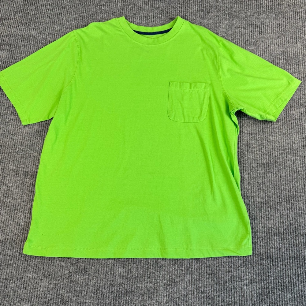 Boulder Creek Trading Co Shirt Mens 2XL BIG Green Cotton Pocket Tee Normcore